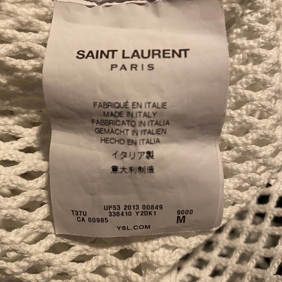 White SAINT LAURENT mash t-shirt SS 2014 - Picture 4 of 8